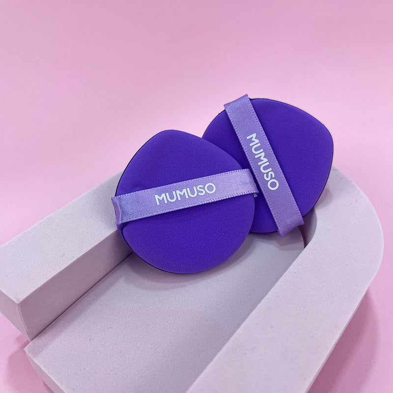 Mumuso Ultra-Soft Makeup Sponge - Purple (2pcs)