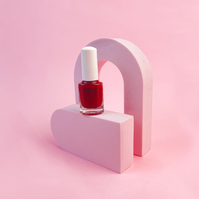 Mumuso Infinite Color Nail Polish-Purplish Red