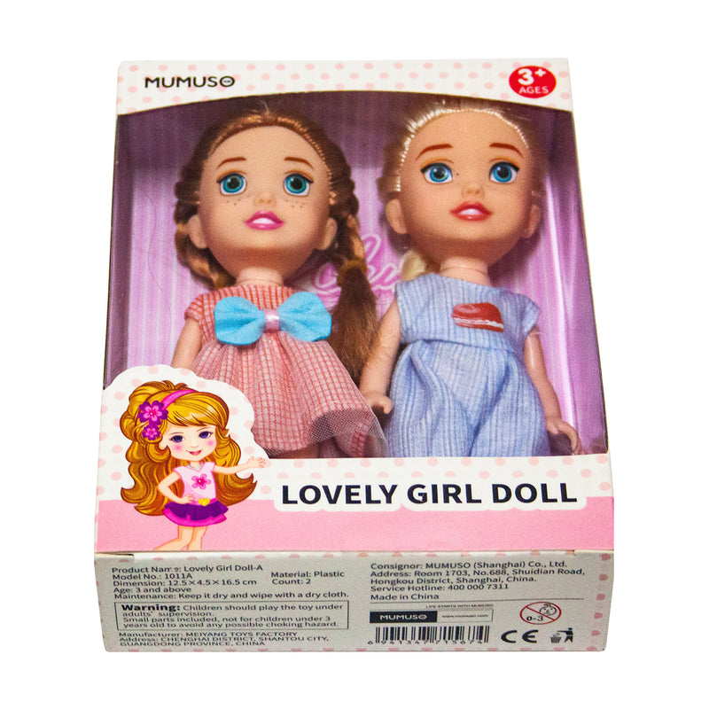 Mumuso Lovely Cute Girl Doll On Cute Dress Design - Set A