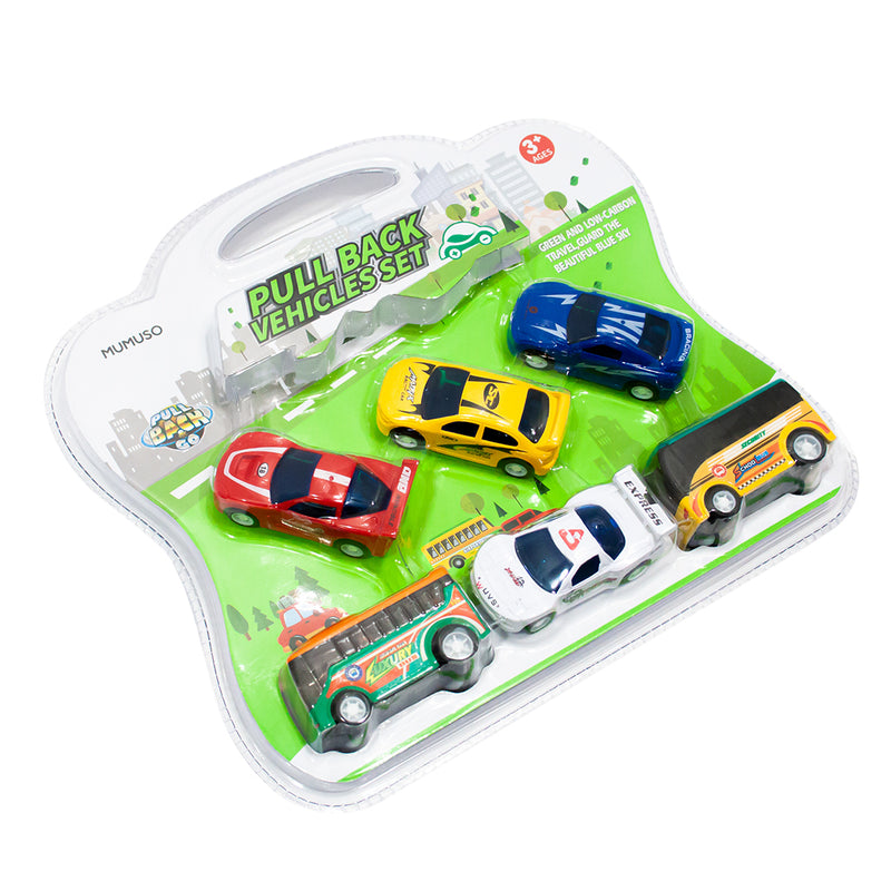 Mumuso Pull Back Vehicles Set (6-Pack)