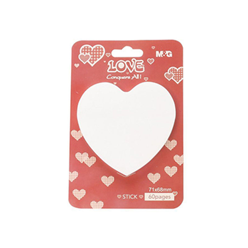 M&G Heart Shape Sticky Notes (71x68mm) - 60 sheets