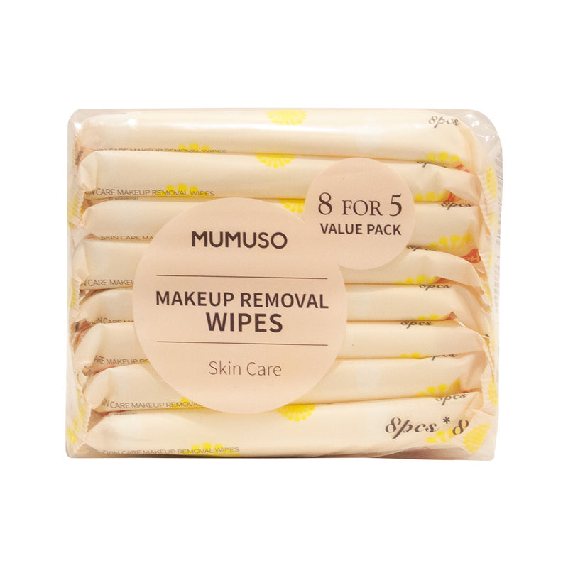 Mumuso Skin Care Makeup Removal Wipes - 8pcs*8