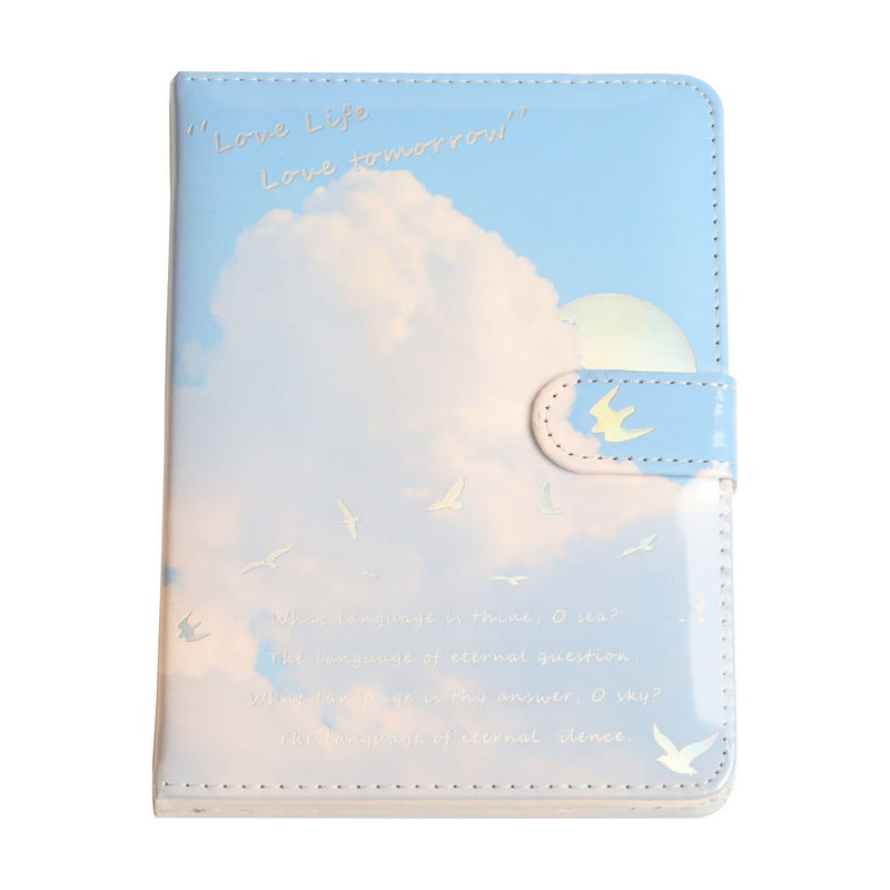 Mumuso 36K Pu Notebook With Magnetic Clasp - Clouds