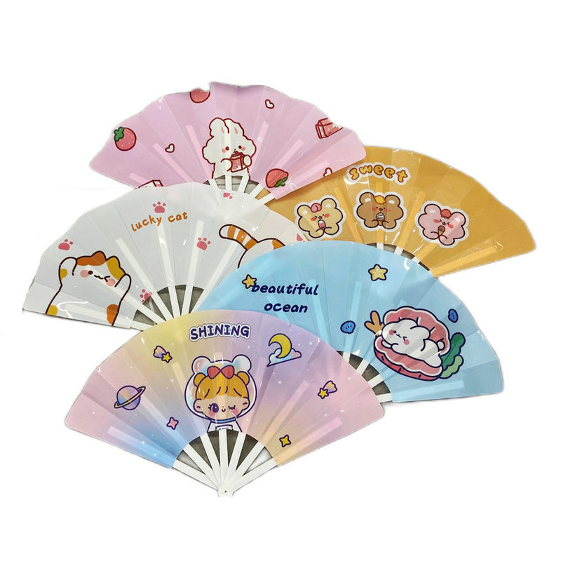 Mumuso Cartoon Folding Fan With Cute Design