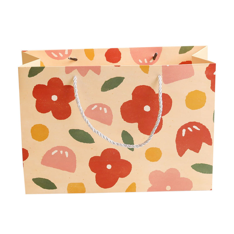 Mumuso Gift Bag Red Flowers Design - Medium