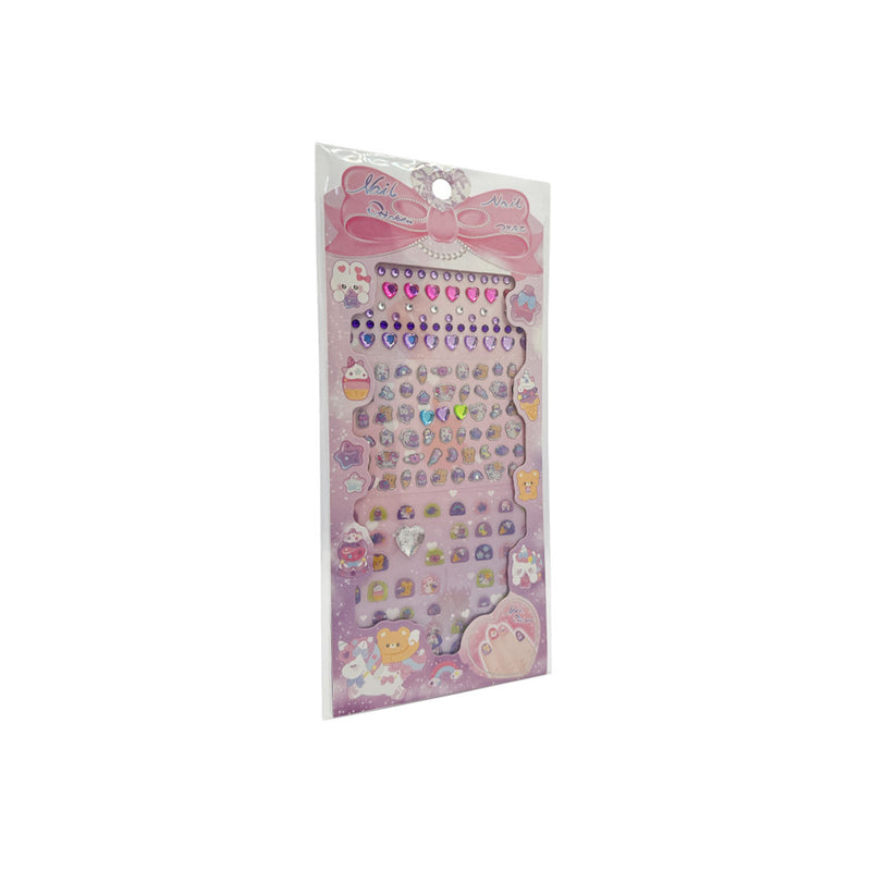 Mumuso Nail Stickers with Rhinestone